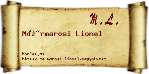 Mármarosi Lionel névjegykártya